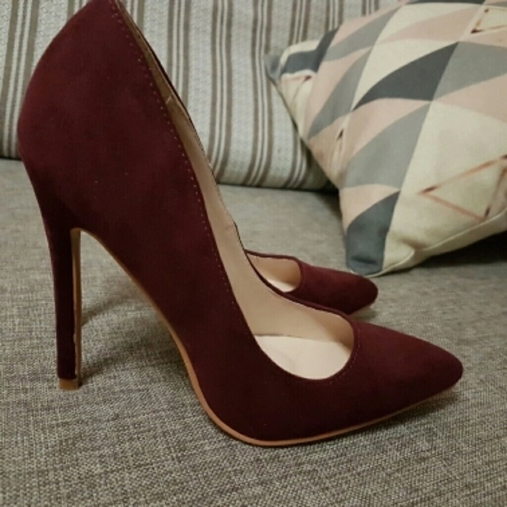 Suede heels